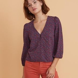Marine Layer Stacy Button Front Top Size M